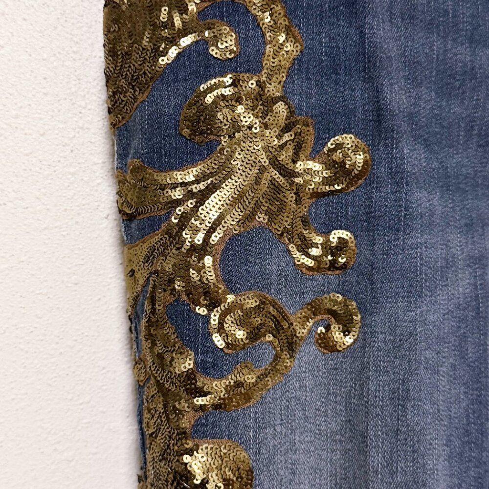 Chico's Platinum Jegging, sequin embellished, size: 0, small, great condition - Picture 2 of 10